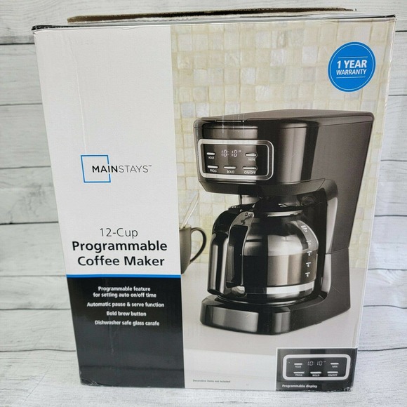 Mainstays Kitchen Mainstays 2cup Programmable Digital Coffee Maker
